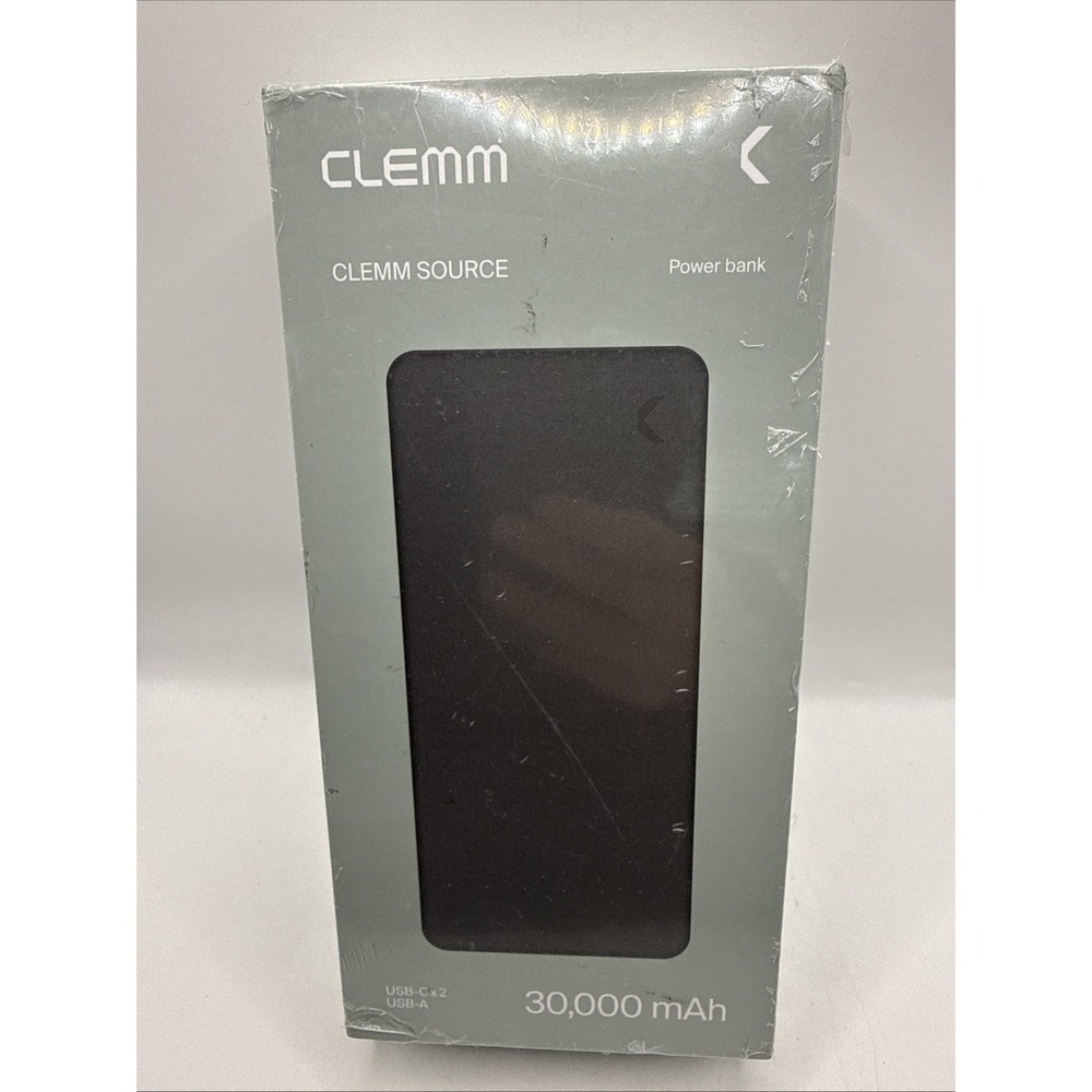 Clemm 30,000 mAh USB-C USB-A Power Bank. New & Sealed In Box. Model CEB-30PD